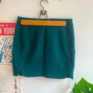Forrest Green J Crew Wool Skirt